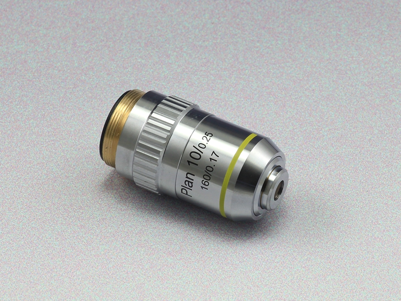 Lente objetivo de plan de microscopio biológico 4X 10X 20X 40X 60X 100X RMS Rosca 160/0,17: Azul