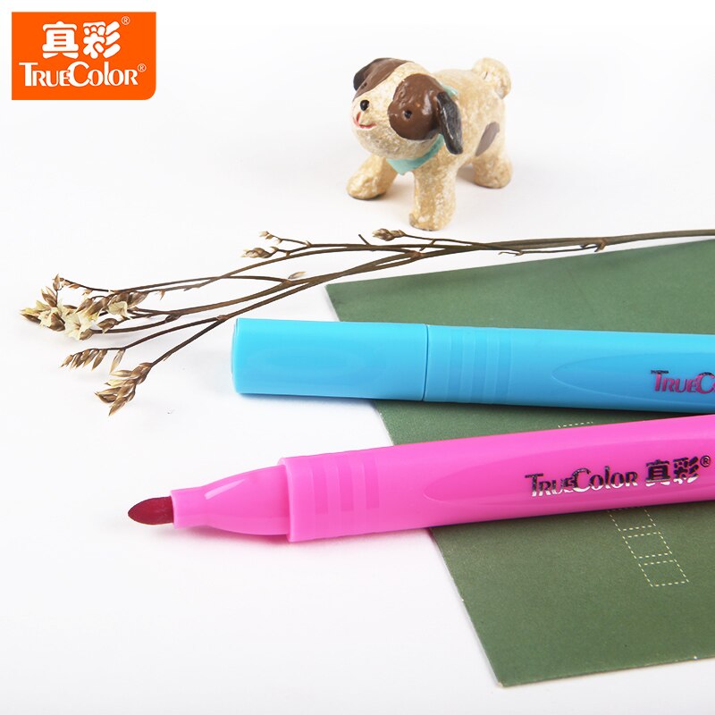 Barra triangular Truecolor, bolígrafo de acuarela de gran capacidad, Pluma de pintura para niños, 48 colores de pintura lavable bru