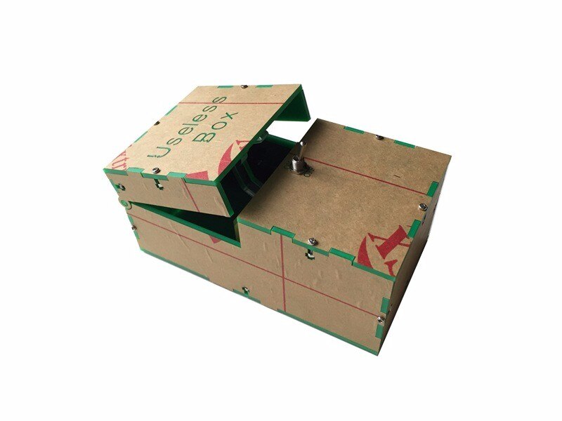 Caja inservible, kit de bricolaje, máquina inútil, de cumpleaños, juguete de broma, dame una nueva caja, máquina divertida, decoraciones de juguete para niños: green