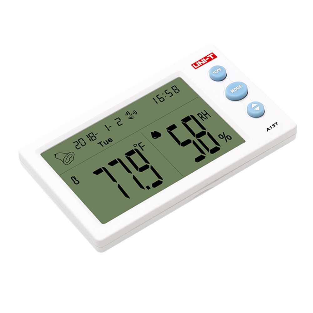 Desktop Digital Display Thermometer Humidity Monitor Hanging Greenhouse Indoor Outdoor Alarm Clock Baby Room Garden Wireless