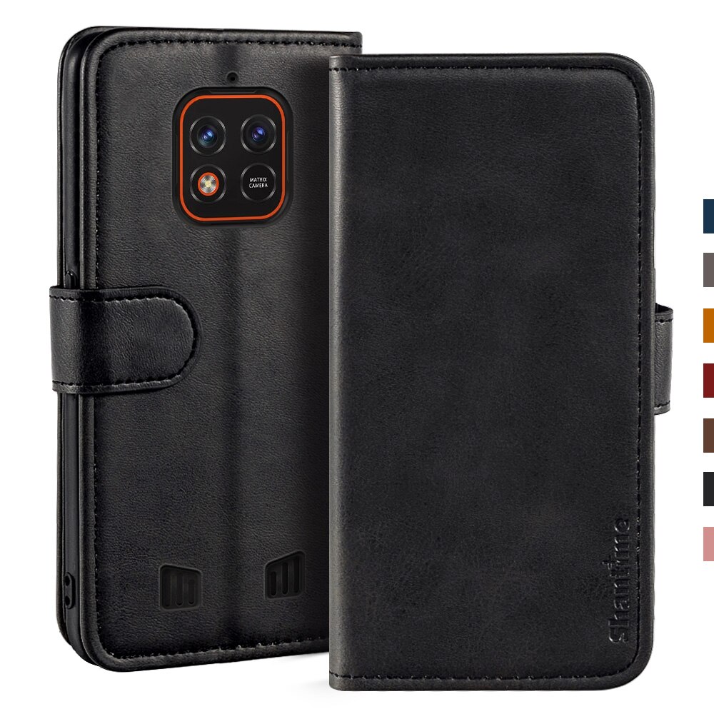 Case Voor Oukitel WP18 Case Magnetische Wallet Leather Cover Voor Oukitel WP18 Stand Coque Telefoon Gevallen: Black