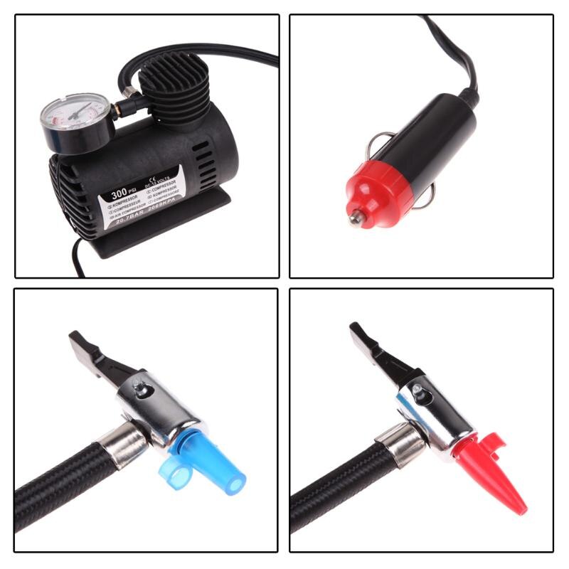 Compresor de aire eléctrico Universal para coche, versátil, 12V, Motor de bicicleta, rueda, neumático, inflador, 300 PSI, XR, 1 Uds.