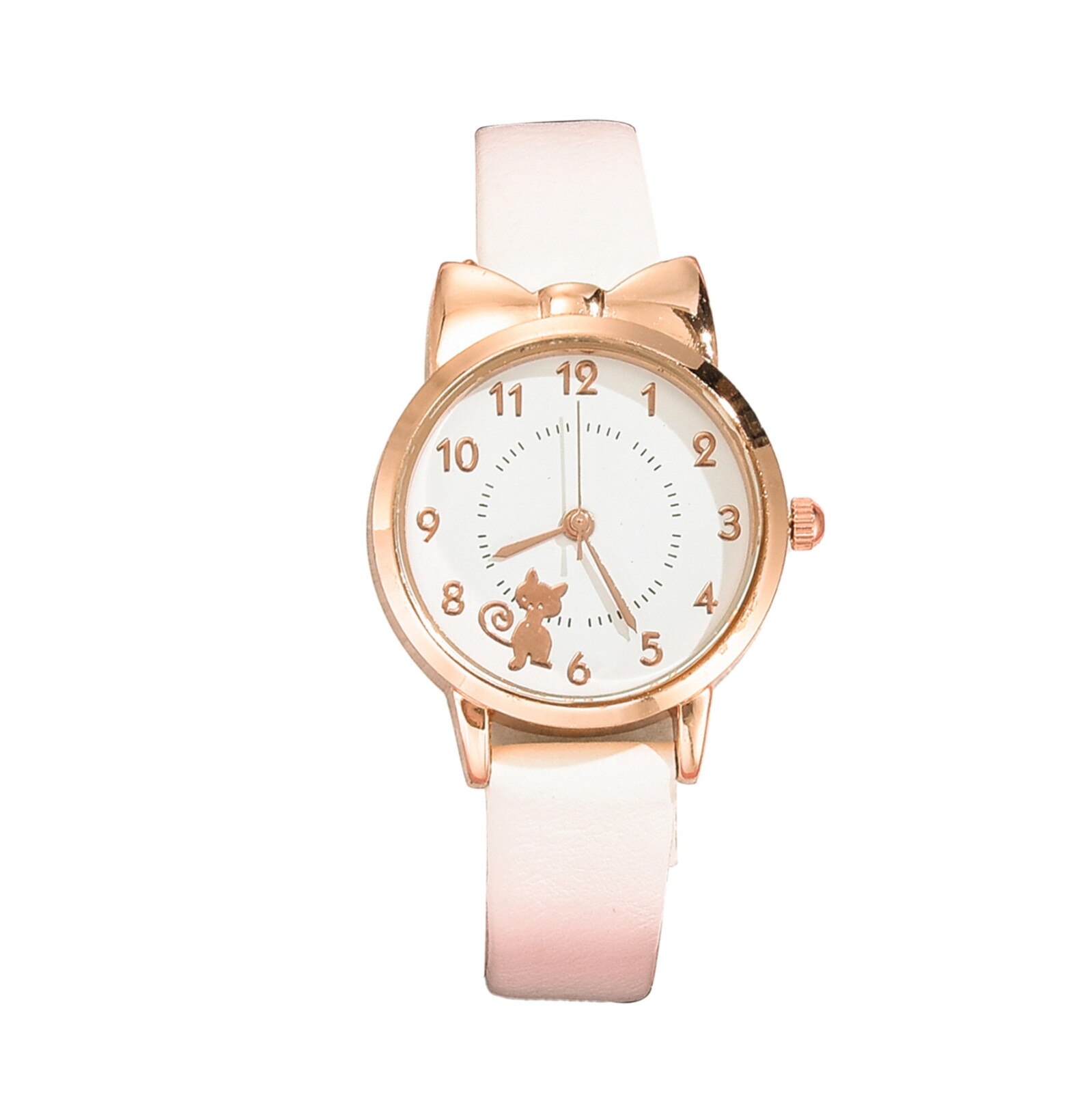 Koreaanse Horloges Casual Cat Wit Dames Trendy Quartz Horloge Voor Vrouwen Часы: WHITE