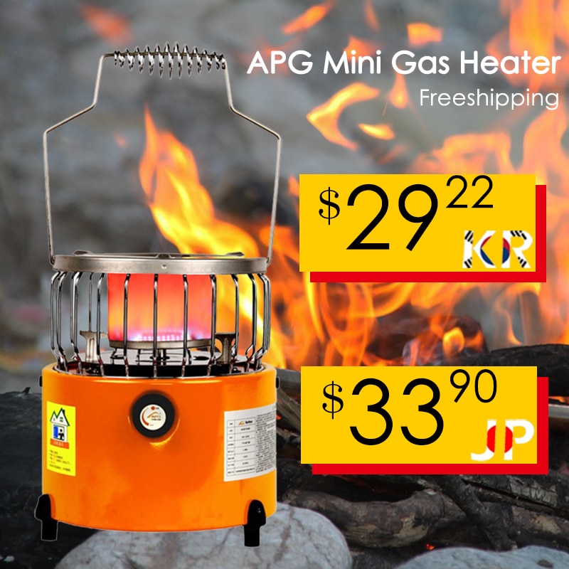 APG Mini Gas Heater Butane Heater Mini Ice Fishing Heater Outdoor Portable Heater Liquefied Gas Heater Oven Gas Heater