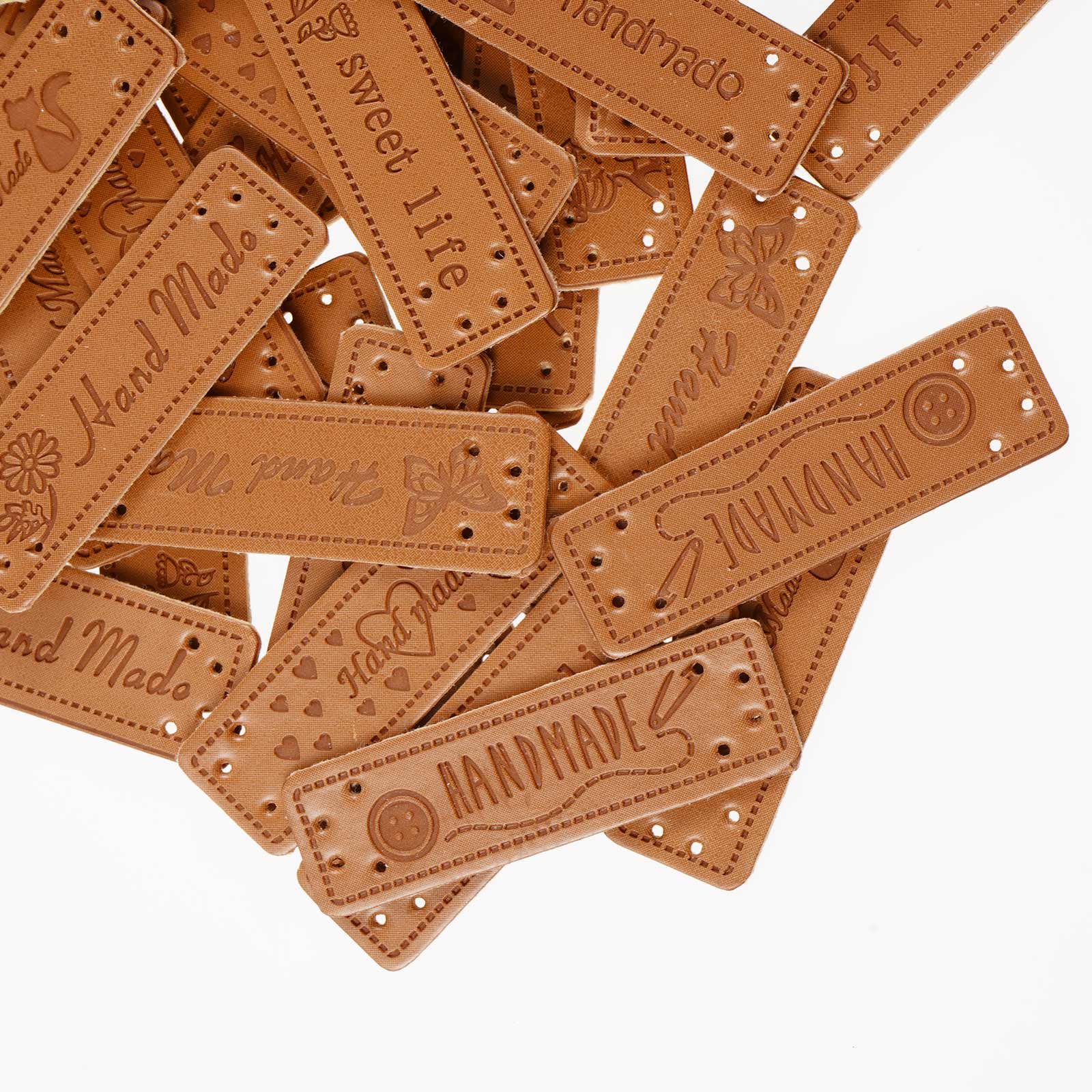 50Pc Applique Stof Voor Kleding Decor Naaien Pu Lederen Patches Jas Jeans Badges Print Labels Diy Kledingstuk Naaien accessorie