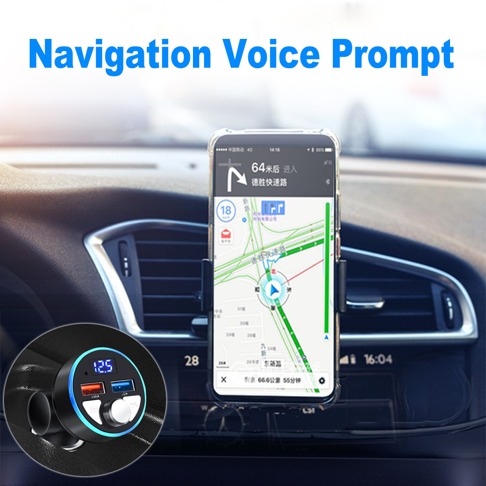 Bluetooth 5.0 FM Transmitter 4.8A Car Mp3 Player Wireless Handsfree Car Kit Dual USB Fast Charger Audio Adaptor Auto Accessories
