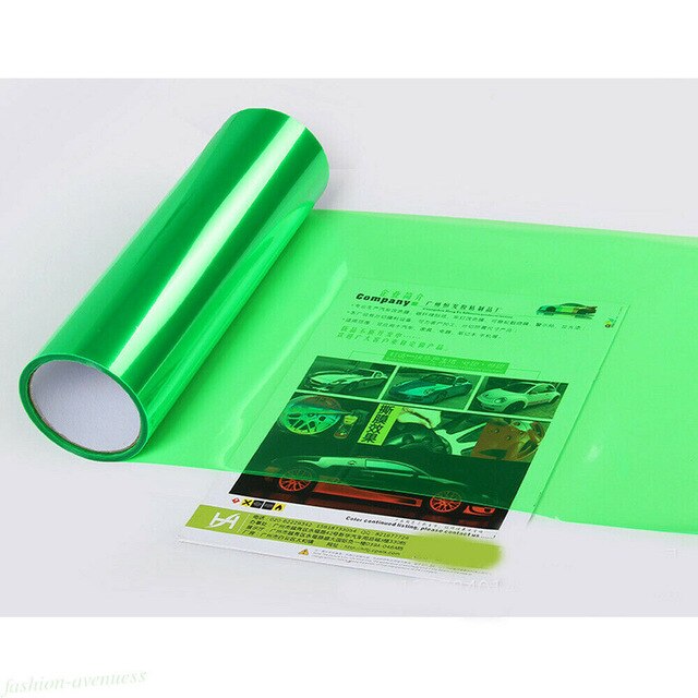 Film Car Headlight Sticker 30*60cm Protector Stretchable Adhesive Decor: Green