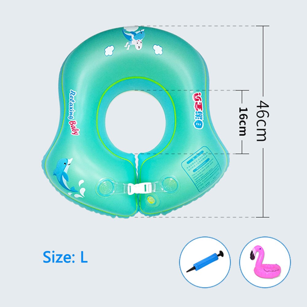 Svømning baby tilbehør cirkel til svømning u formet spædbarn armhule oppustelig ring pvc pool flyde: L