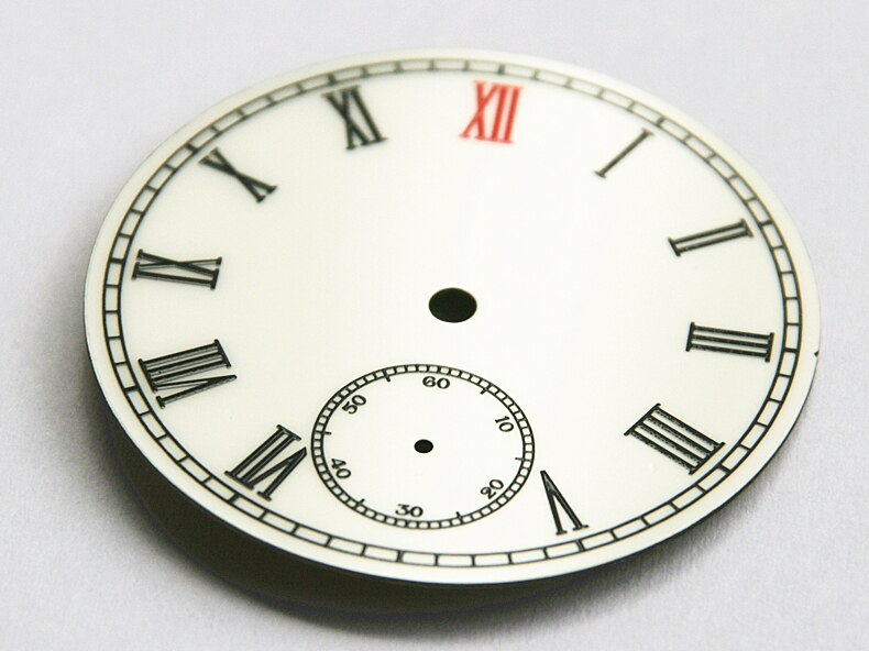 watch dial Porcelain Enamels Pocket Watch Plate Literal St36/Eta6497/6498 for 39mm