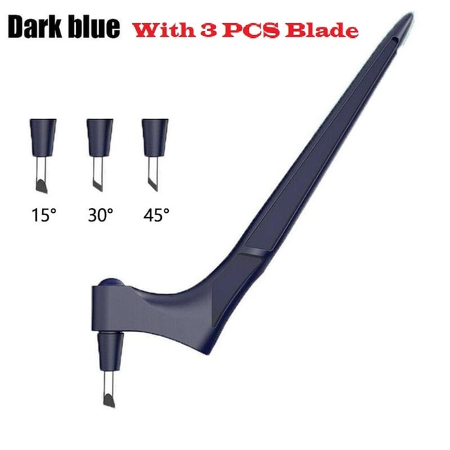 Coupe-papier à lame rotative à 360 lames, 3 couteaux de remplacement, outil de coupe résistant à l&#39;usure, fabrication de Grilles de fenêtre: Dark blue