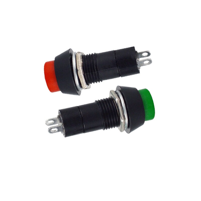 10PCS/LOT Momentary Push Button Switch 12mm Momentary 3A 250VAC Round Switches PBS-11A PBS-11B 2PIN Self-Recovery Self-Locking