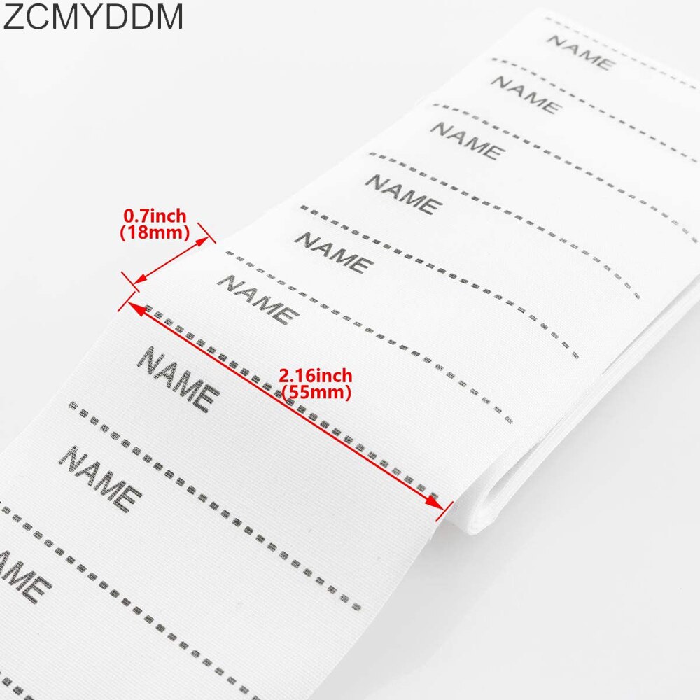 ZCMYDDM 200PCS Iron on Name Labels Garment Fabric with Marker pen for Clothes Labels DIY Sewing Accessories