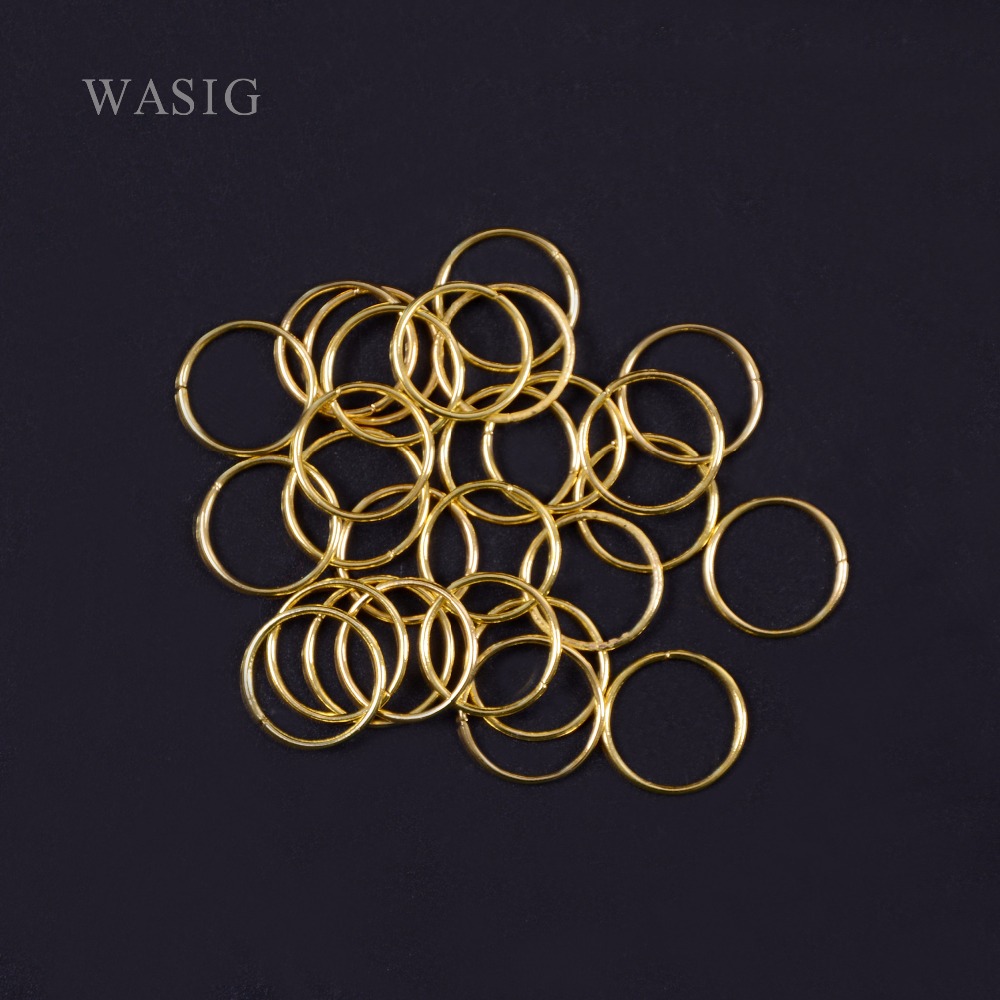 100Pcs/Lot Golden/ Silver Hair Braid Dreadlock Bead Cuff Clip Braid Hoop Circle Approx 10mm Inner Hole