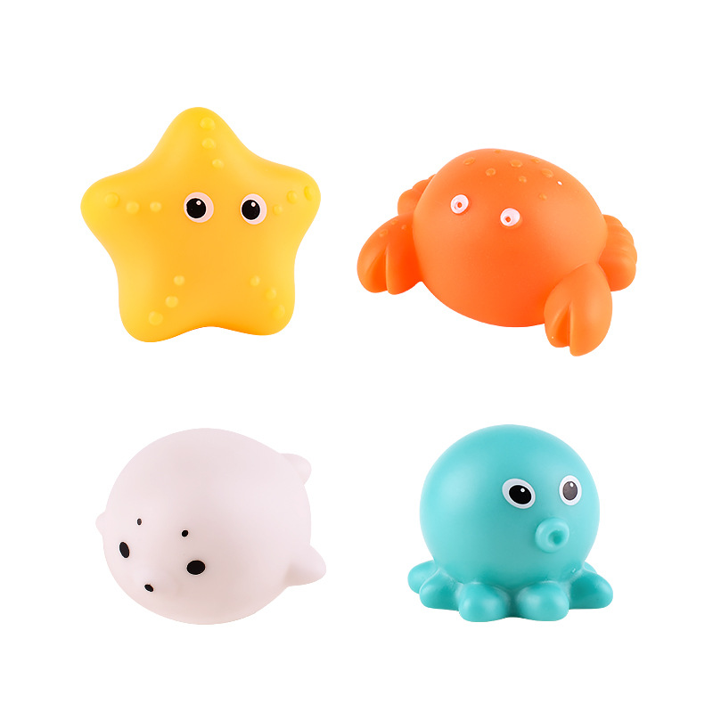Baby Niedliche Tiere Bad Spielzeug LED Leuchten Spielzeug Schwimmen Wasser Weiche Gummi Float Induktion Leuchtende Ente für Kinder Spielen Lustige: Brown