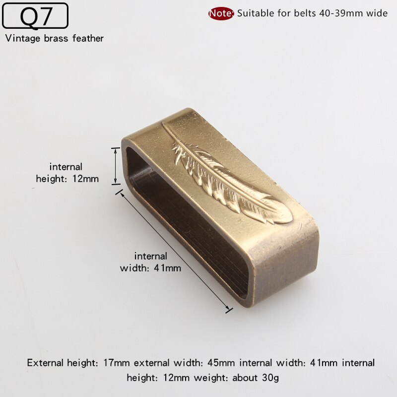 Brass belt ring stainless steel leather ring belt buckle ring man belt ring fixed: Q7