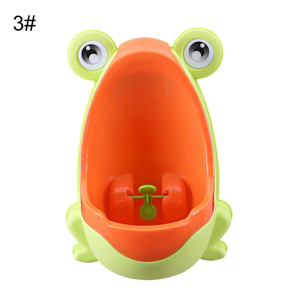 Børn toddler potte toilet træning tegneserie frø wc badeværelse hængende urinering træner drenge urinal tegneserie frø form miljøvenlig: Gul orange