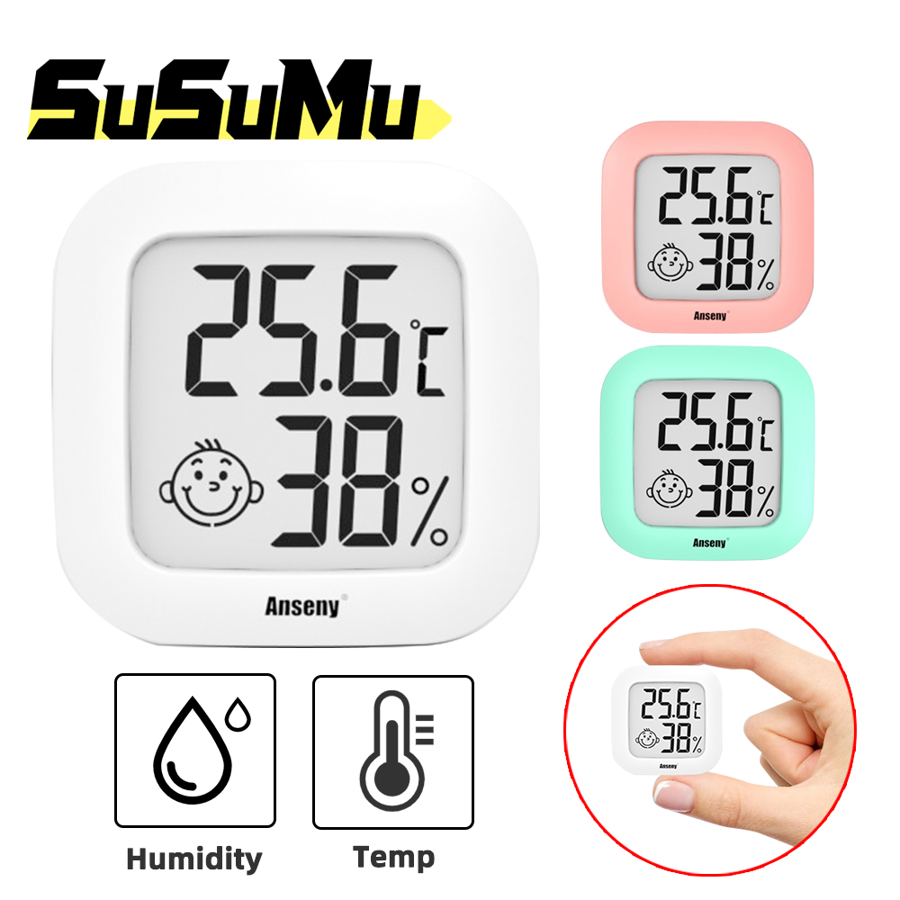 Mini Thermometer Indoor Outdoor Lcd Digitale Temperatuur Kamer Hygrometer Gauge Sensor Vochtigheid Meter Temperatuur Tool HTC-1 HTC-2