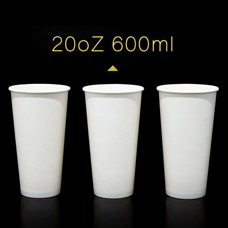 50pcs 20oz 600ml disposable paper cup coffee milk tea drink takeaway cup birthday wedding party favors cups