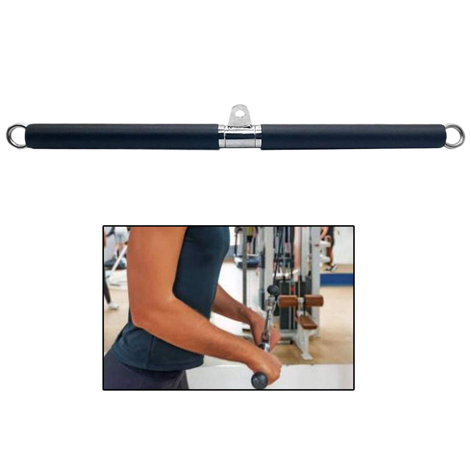 Fitness LAT Pulldown Bar Gym Cable for Home Strength Workout 21 Inches