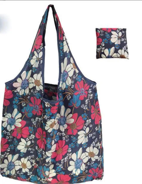 Damen faltbare Einkaufstasche mit Katzenblumenmuster, groß, waschbar, Leopardenmuster, wiederverwendbar, leicht zu tragen, Handtaschenbeutel mit Kapazität