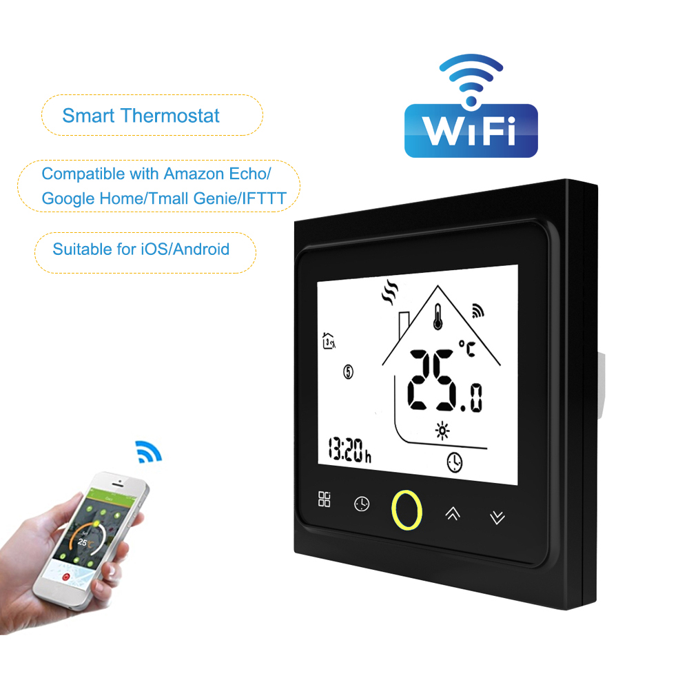LCD Digitale WiFi Smart Temperatuurregelaar Thermostaat voor Gas Boiler/Water Touchscreen Wekelijkse Programmeerbare Energiebesparing