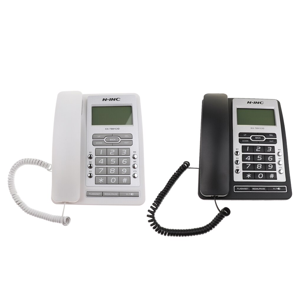 Big Buttons Home Phone LCD Caller ID Telephone Corded Desktop Speaker Redial