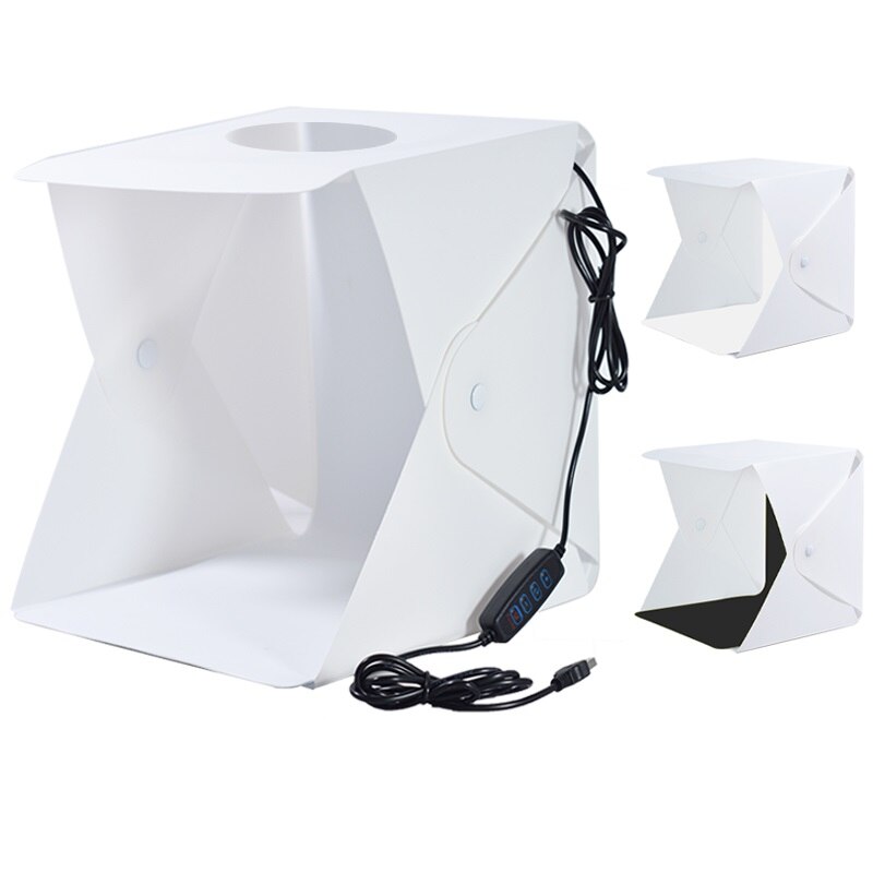 Mini caixa de iluminação dobrável de led, 22cm, luz de anel para fotografia, estúdio de fotografia softbox, mesa, fotografia, kit de caixa de luz de eva para telefone: vertical 2color