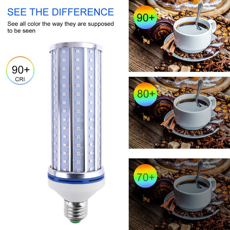 60W UV Germicidal Lamp LED UVC Bulb E26 Disinfection Light Timing Remote Control K4UF