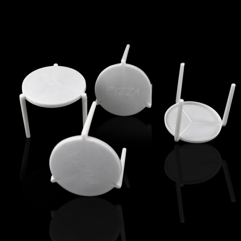 ! 200Pcs Pizza Saver Stand White Plastic Tripod Stack Fixing Rack Pizza Holder Pizza Tools