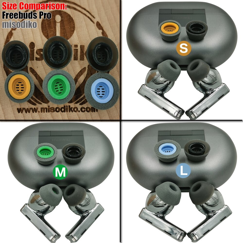 Misodiko-auriculares de espuma viscoelástica mejorados, compatibles con HUAWEI FreeBuds Pro, Jabra Elite 85t, cancelación activa del ruido