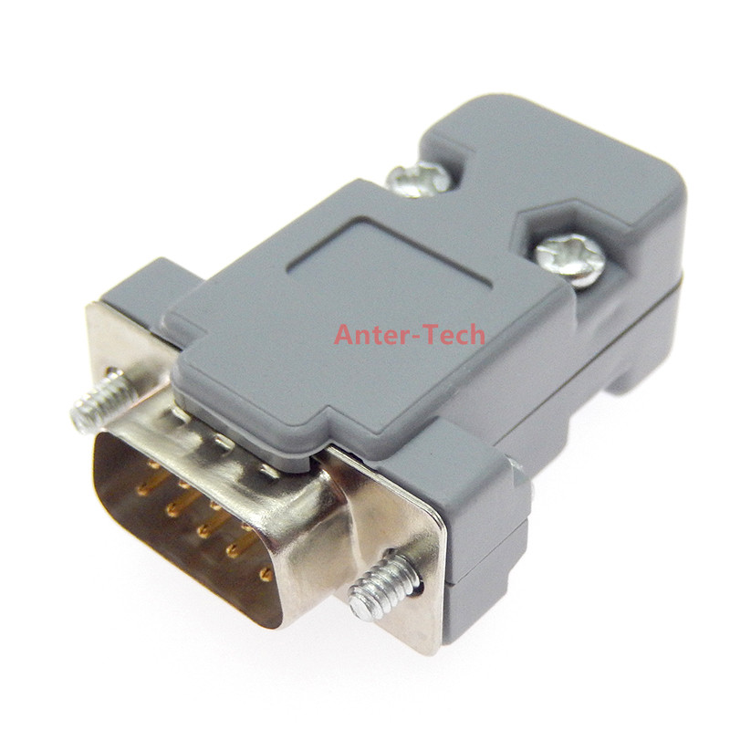 DB-9 DB9 RS232 conector macho hembra con enchufe D-Sub conector PCB de 9 pines carcasa protectora