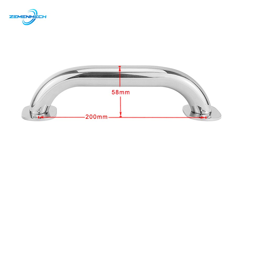 200mm 316 Stainless Steel Grab Handle Door Handrail Grip Rail Grab Bar Handle Hatch Yacht Marine Bathroom Boat Accessories