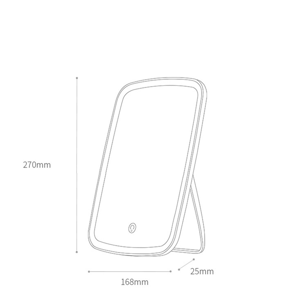 LED touch Screen Internal Battery Makeup Mirror Table Desktop Makeup Portable LED Lighted Makeup Mirror Cosmetic Hand Mirror