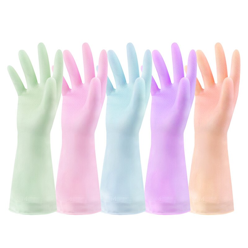 Thin Latex Household Gloves Kitchen Rubber Cleaning Bowl Washing Clothes Rubber Waterproof Household Gloves