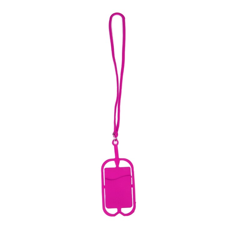 De silicona desmontable cordón para celular estuche protector de cuello con identificación de ranura para tarjeta: -HP