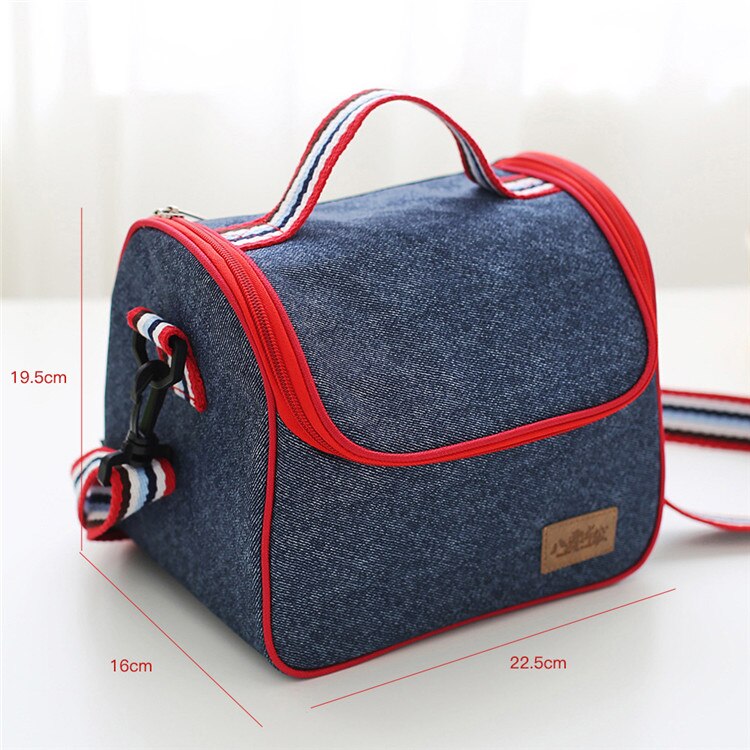 Mittagessen Tasche Neue Thermische Isolierte Lunch Box Tasche Kühltasche Bento Beutel Mittagessen Behälter Schule Lebensmittel Lagerung Taschen