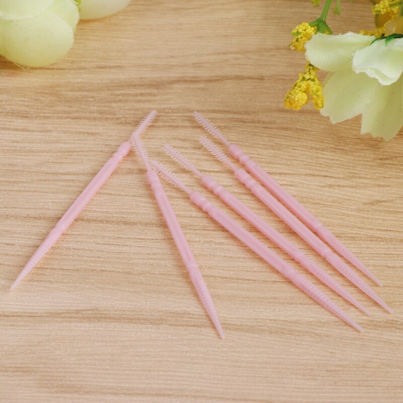 1100 pièces/boîte 6.5cm Double tête dents nettoyage brosse bâton fil dentaire cure-dents doux dentaire fil dentaire alimentaire PP