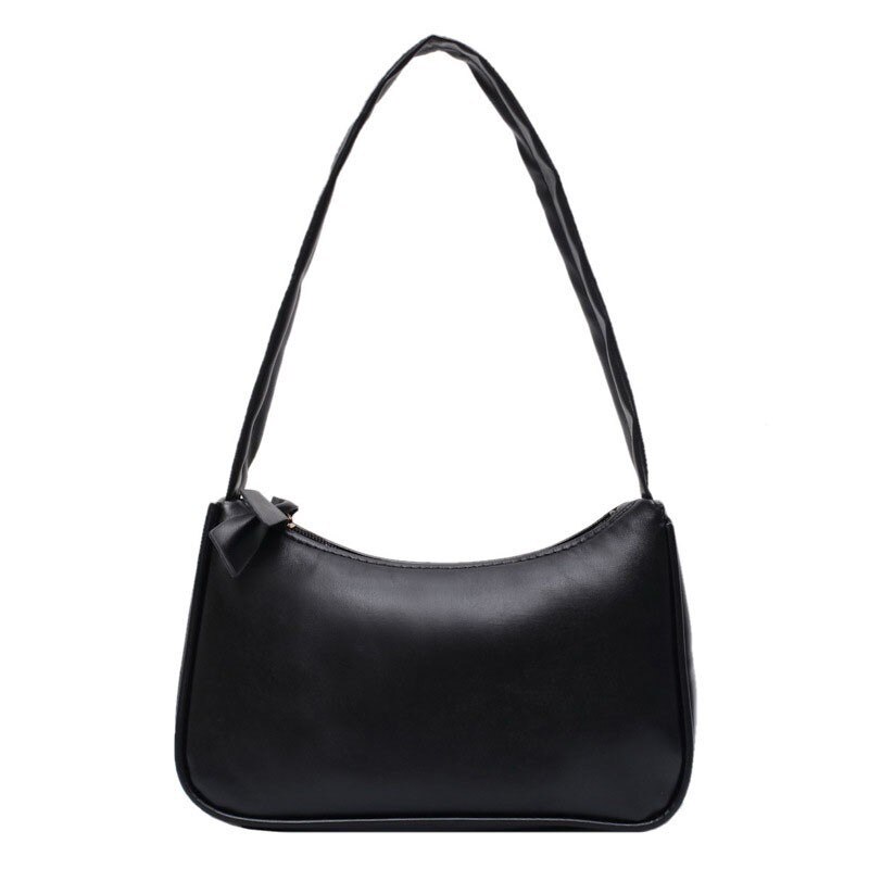 Single Shoulder Bag Spring And Summer Tide Bags Female Retro Armpit Baguette Commuter Wild Texture Pure Color Handbags: 6