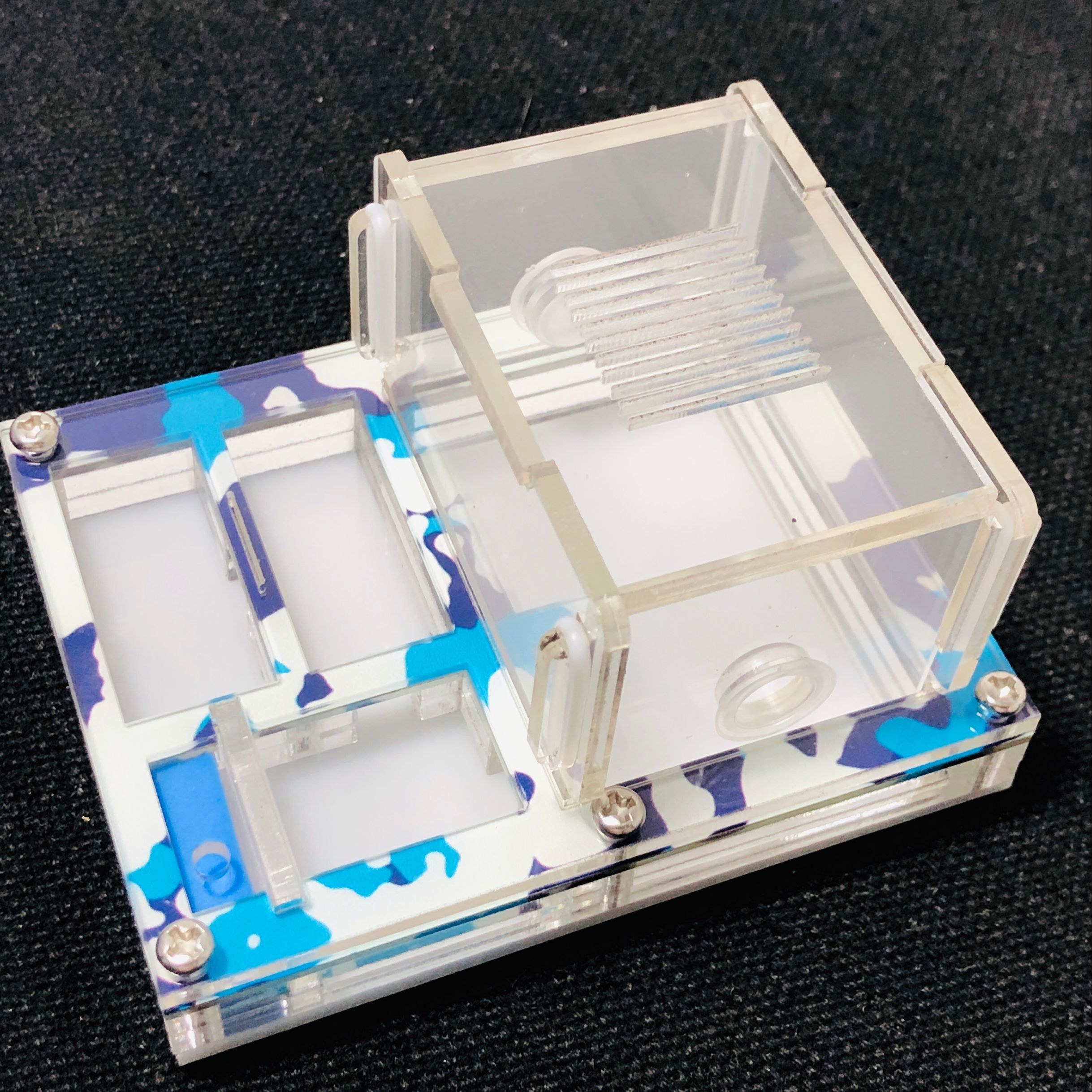 MINI DIY Acrylic Flat Ant Farm Ant Nest with Feeding Area Ant House for Queen Ant laying eggs Anthill with Moisturizing zone