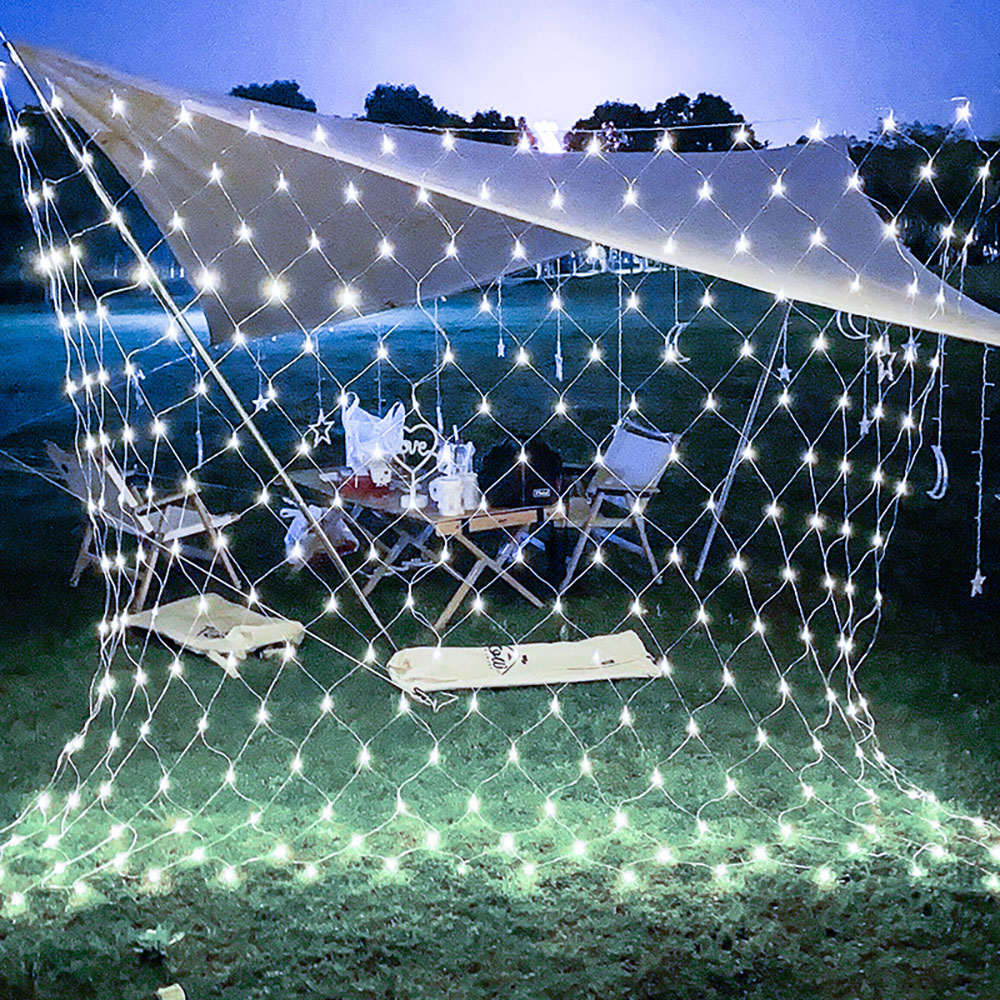4mx6m 2mx3m 2mX2m Weihnachtsgirlanden LED Schnur Weihnachten Netz Licht Gebühr Weihnachten Party Garten Hochzeit Dekoration Vorhang Licht: Weiß / 6-10W