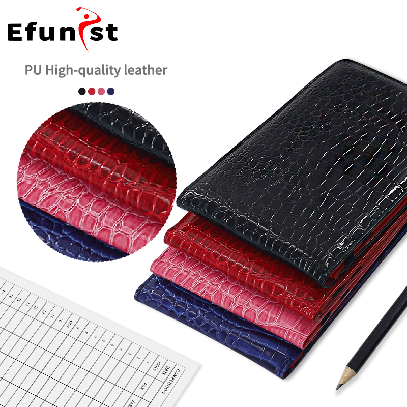 Golf Score Book PU Leather Material Score Notebook With Pencil And Score Card Easy To Use Of Golf Supplies