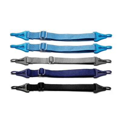 Catena per occhiali antiscivolo per bambini Corda per occhiali per bambini Supporto per cavo elastico regolabile Cordino sportivo cinghia corda Mascarilla estensore: nero