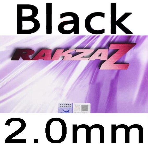 Originale Yasaka RAKZA Z ping pong gomma B-87 brufoli in attacco veloce con ciclo continuo per ping pong racchetta ping pong racchetta: nero 2.0mm