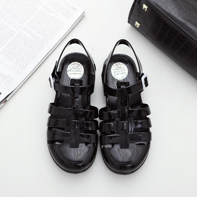 ¡Novedad de ! sandalias elegantes de verano para mujer, zapatos de gelatina de cristal, zapatos de playa, botas, zapatos de plástico antideslizantes para estudiantes