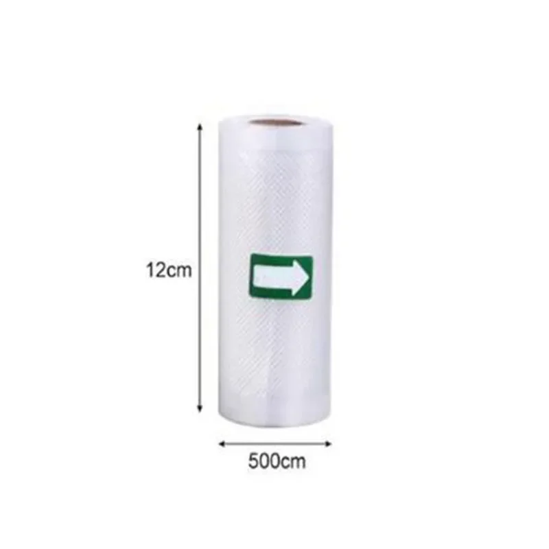 Haushalts-Vakuumbeutel für Lebensmittel, Vakuumierer, Lebensmittel frisch, lange Aufbewahrung, 12 + 15 + 20 + 25 + 30 cm * 500 cm Rollen/Lot Beutel für Vakuumierer: Licht Grau