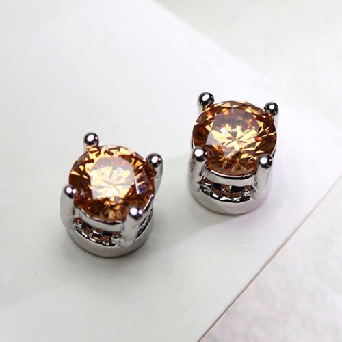 Magnetisk magnet örhängen män kvinnor strass infällda magnetiska örhängen örhängen icke piercing smycken: Champagne