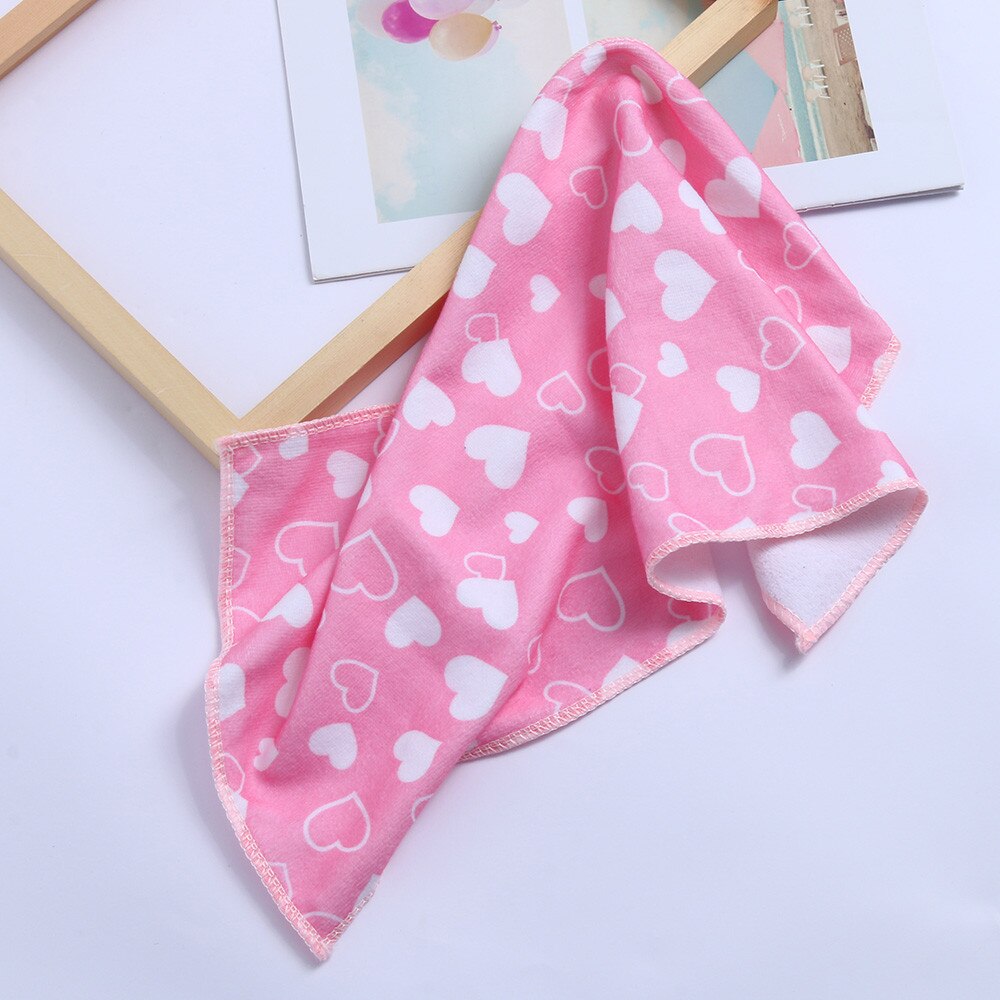 Offre spéciale 25x50 cm taille douce microfibre serviette absorbante enfant bébé coeur motif impression main et visage serviette @ P