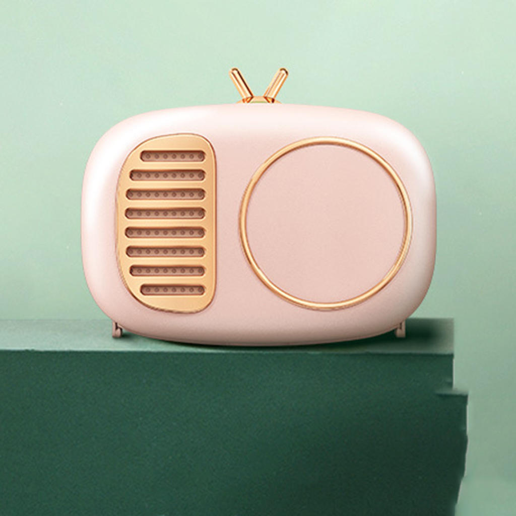 Wall Mount Dispenser Container Storage Retro Radio Model Tissue Box Punch-free Simple Installation for Toilet Paper: Pink
