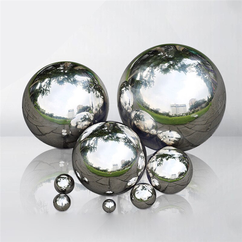 150mm~300mm Stainless Steel Hollow Ball Mirror Polished Shiny Sphere For Outdoor Home Garden Decoration Supplies