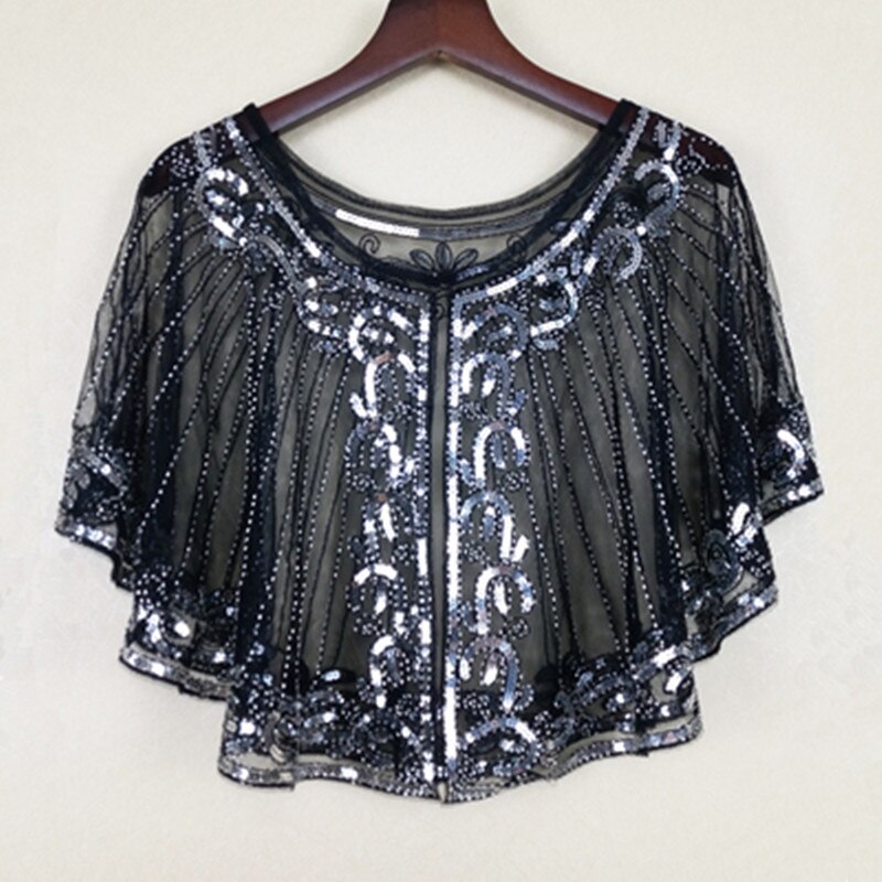 Capa Mariage de lentejuelas para mujer, chal de encaje nupcial, apliques de malla, Bolero para chaqueta de boda, accesorios de boda, Tippet